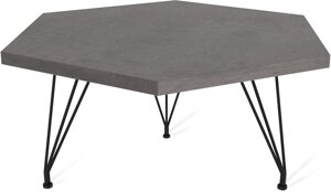 Журнальный столик Sheffilton SHT-TU29/H36/TT20 ЛДСП 70 черный муар/бетон чикаго темно-серый