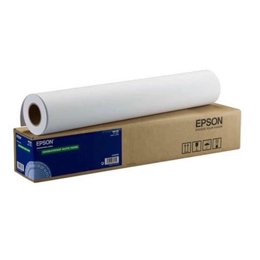 Бумага 24" (610 мм x 25 м) Epson Double Weight Matte Paper, 180 г/ м², рулон, C13S041385 от компании ООО "Копирка Бай" - фото 1