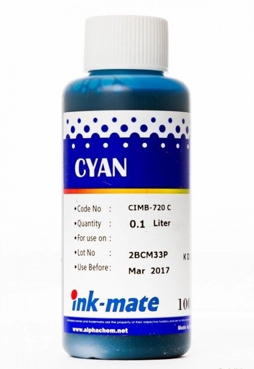 Чернила CIMB-720C (для Canon PIXMA iP4840/ iP7240/ MG5440) Ink-Mate, голубые, 100 мл от компании ООО "Копирка Бай" - фото 1