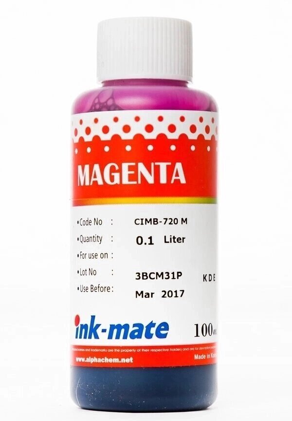 Чернила CIMB-720M (для Canon PIXMA iP4840/ iP7240/ MG5440) Ink-Mate, пурпурные, 100 мл от компании ООО "Копирка Бай" - фото 1