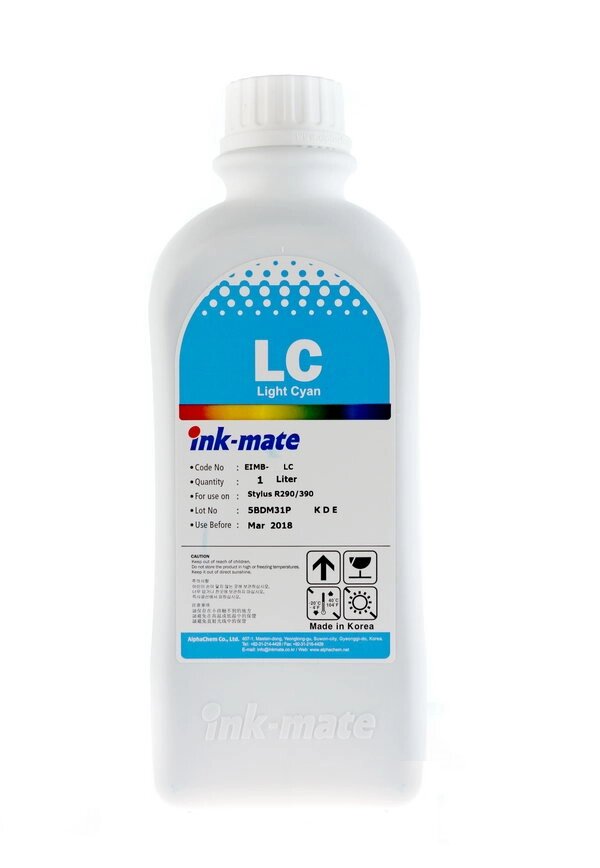 Чернила EIMB-801LC (для Epson L800/ L805/ L810/ L850/ L1800) Ink-Mate, светло-голубые, 1 л от компании ООО "Копирка Бай" - фото 1