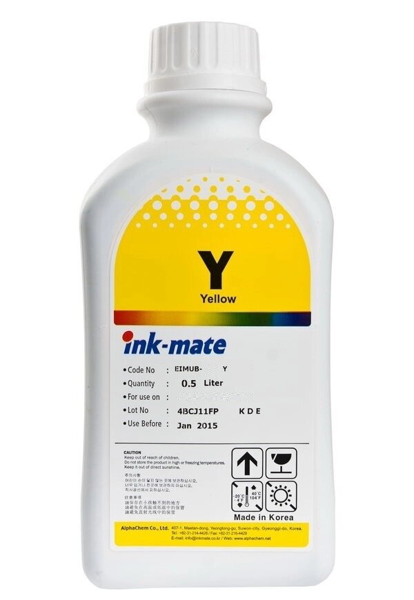 Чернила EIMB-801Y (для Epson L800/ L805/ L810/ L850/ L1800) Ink-Mate, жёлтые, 500 мл от компании ООО "Копирка Бай" - фото 1