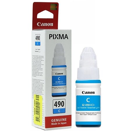 Чернила GI-490C (для Canon PIXMA G1400/ G1411/ G2410/ G3400/ G3411/ G4410) голубые, 70 мл от компании ООО "Копирка Бай" - фото 1