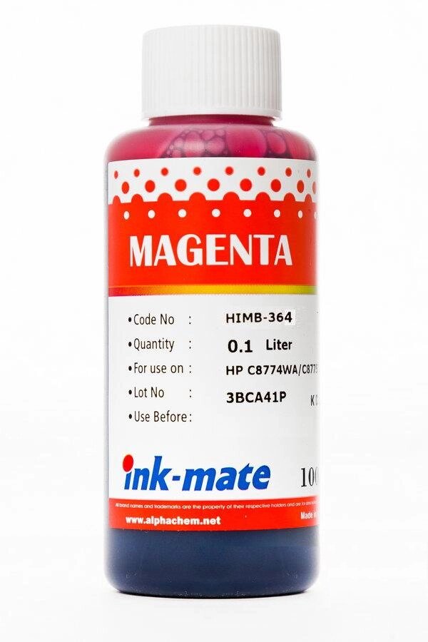 Чернила HIMB-364M (для HP DeskJet 3525/ 4615/ OfficeJet 7500) Ink-Mate, пурпурные, 100 мл от компании ООО "Копирка Бай" - фото 1