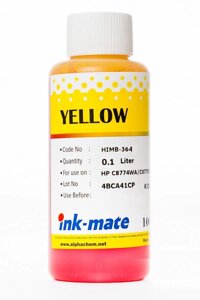 Чернила HIMB-364Y (для HP DeskJet 3525/ 4615/ OfficeJet 7500) Ink-Mate, жёлтые, 100 мл
