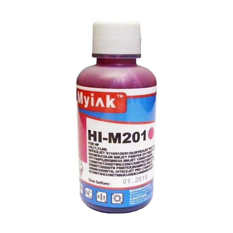 Чернила MyInk HP 82/ 85/10/11/88, HI-M201, 100 мл, M (пурпурный) от компании ООО "Копирка Бай" - фото 1