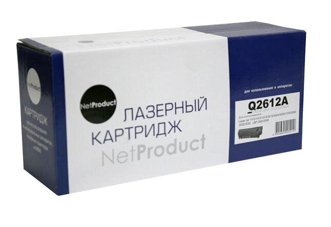 Картридж 12A/ Q2612A (для HP LaserJet 1010/ 1015/ 1020/ 1022/ 3015/ 3020/ 3030/ 3050/ 3055/ M1319) NetProduct от компании ООО "Копирка Бай" - фото 1