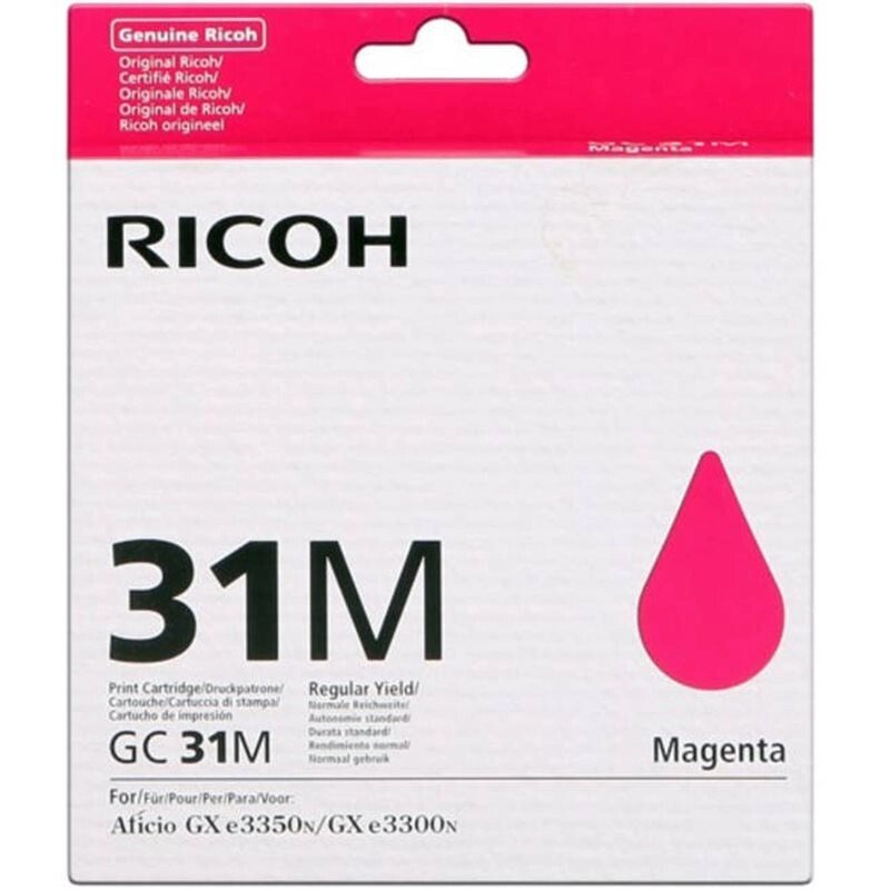 Картридж GC 31M/ 405690 (для Ricoh Aficio GXe2600/ GXe3300/ GXe3350/ GXe5550/ GXe7700) пурпурный от компании ООО "Копирка Бай" - фото 1