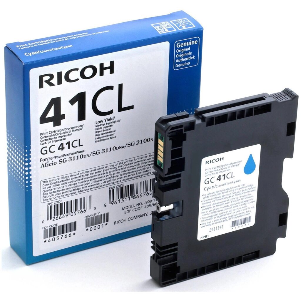 Картридж GC 41CL/ 405766 (для Ricoh Aficio SG2100/ SG3100/ SG3110/ SG3120/ SG7100) голубой от компании ООО "Копирка Бай" - фото 1