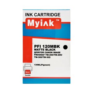 Картридж PFI-120MBk/ 2884C001 (для Canon imagePROGRAF TM-200) MyInk, матовый чёрный