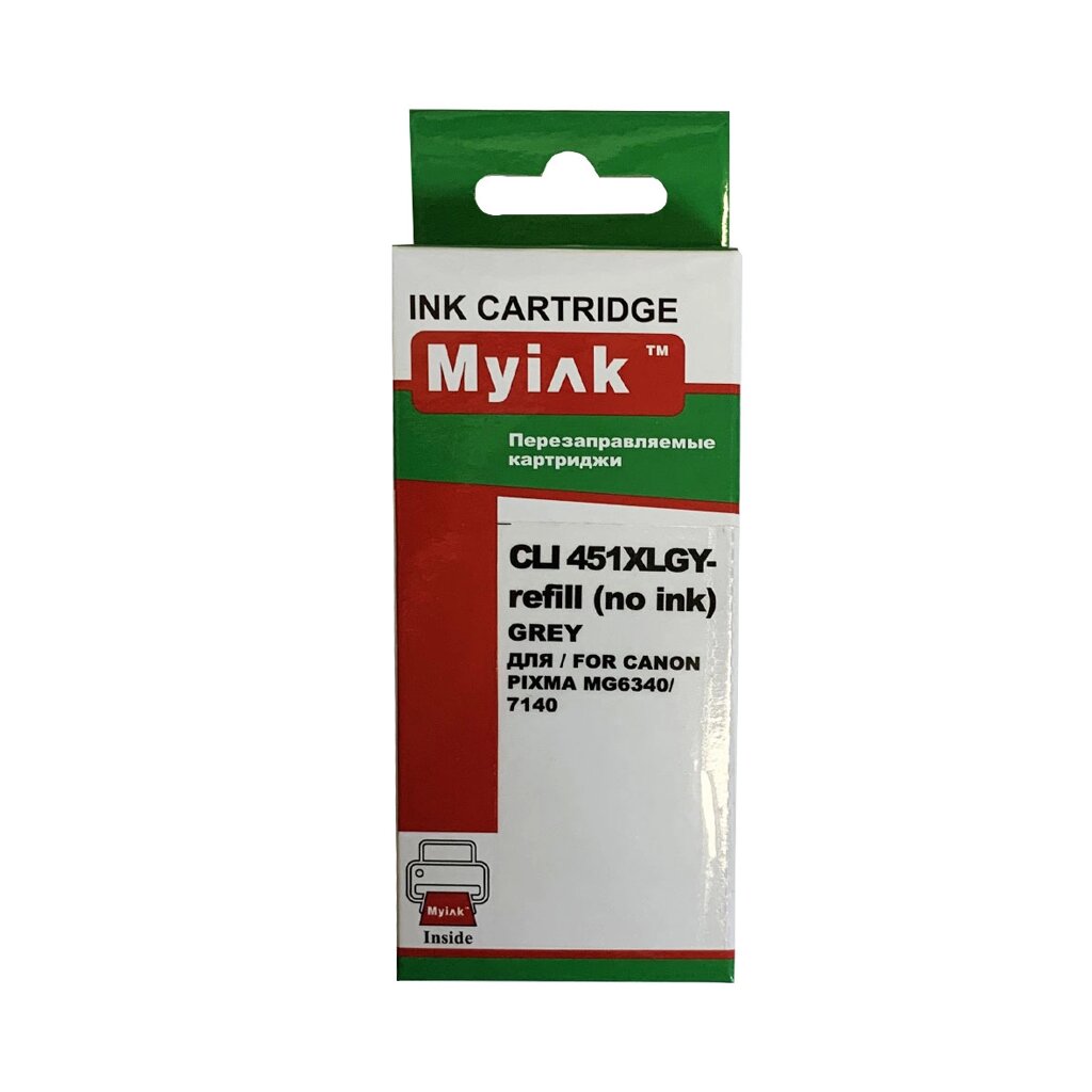 Картридж ПЗК (CLI-451XLGY) для Canon Pixma MG6340/MG7140, автосброс, MyInk от компании ООО "Копирка Бай" - фото 1