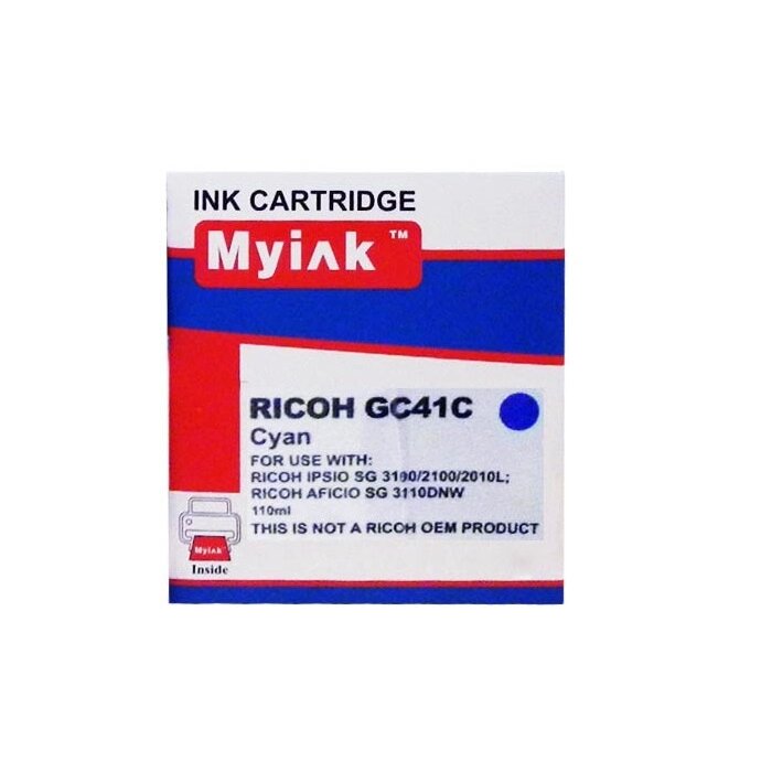 Картридж Ricoh гелевый GC 41C синий (MyInk) 22ml от компании ООО "Копирка Бай" - фото 1