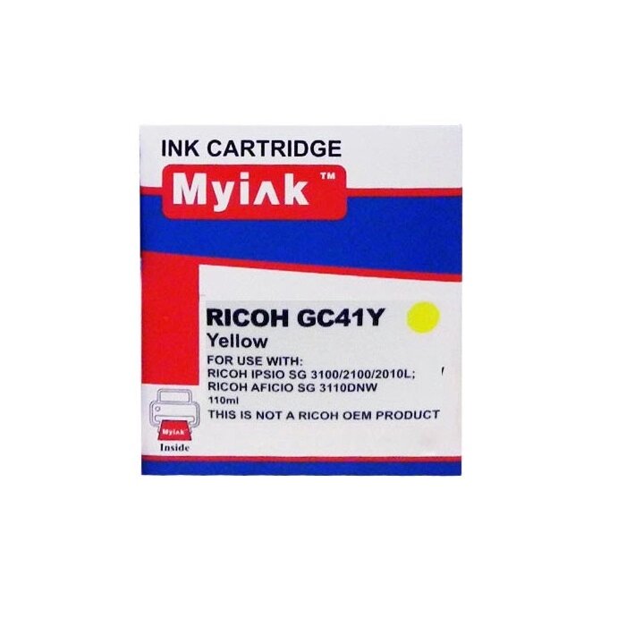 Картридж Ricoh гелевый GC 41Y желтый (MyInk) 22ml от компании ООО "Копирка Бай" - фото 1