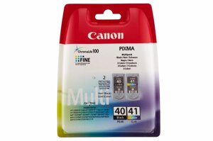 Набор картриджей PG-40 + CL-41/ 0615B043 (для Canon PIXMA iP1200/ MP140/ MP160/ MP210) чёрный + цветной