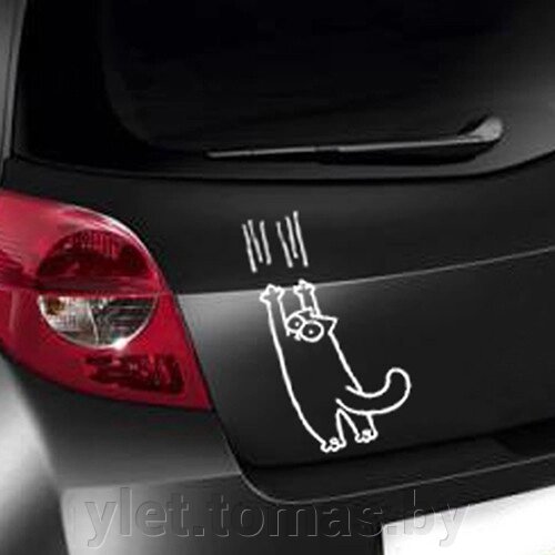 Автомобильная наклейка Кот от компании Интернет-магазин Ylet - фото 1