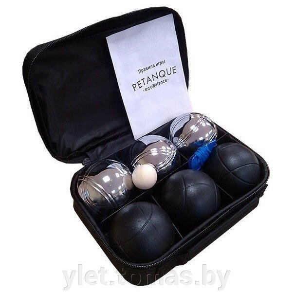 Боча Петанк 6 шаров Сталь с черным от компании Интернет-магазин Ylet - фото 1