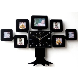 Часы настенные фоторамка Family tree 7 фото