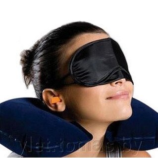 Дорожный набор для сна (надувная подушка, маска для сна, беруши) от компании Интернет-магазин Ylet - фото 1