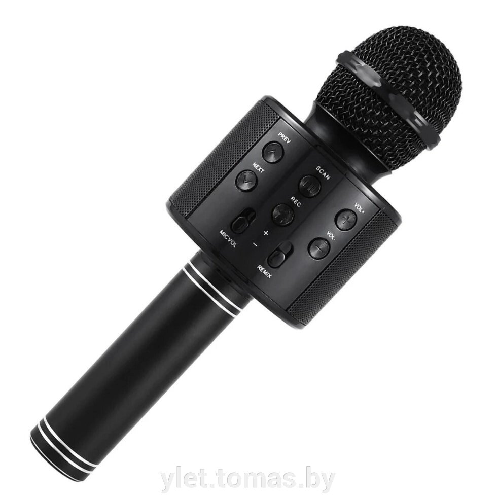 Караоке микрофон WS-858 Черный от компании Интернет-магазин Ylet - фото 1