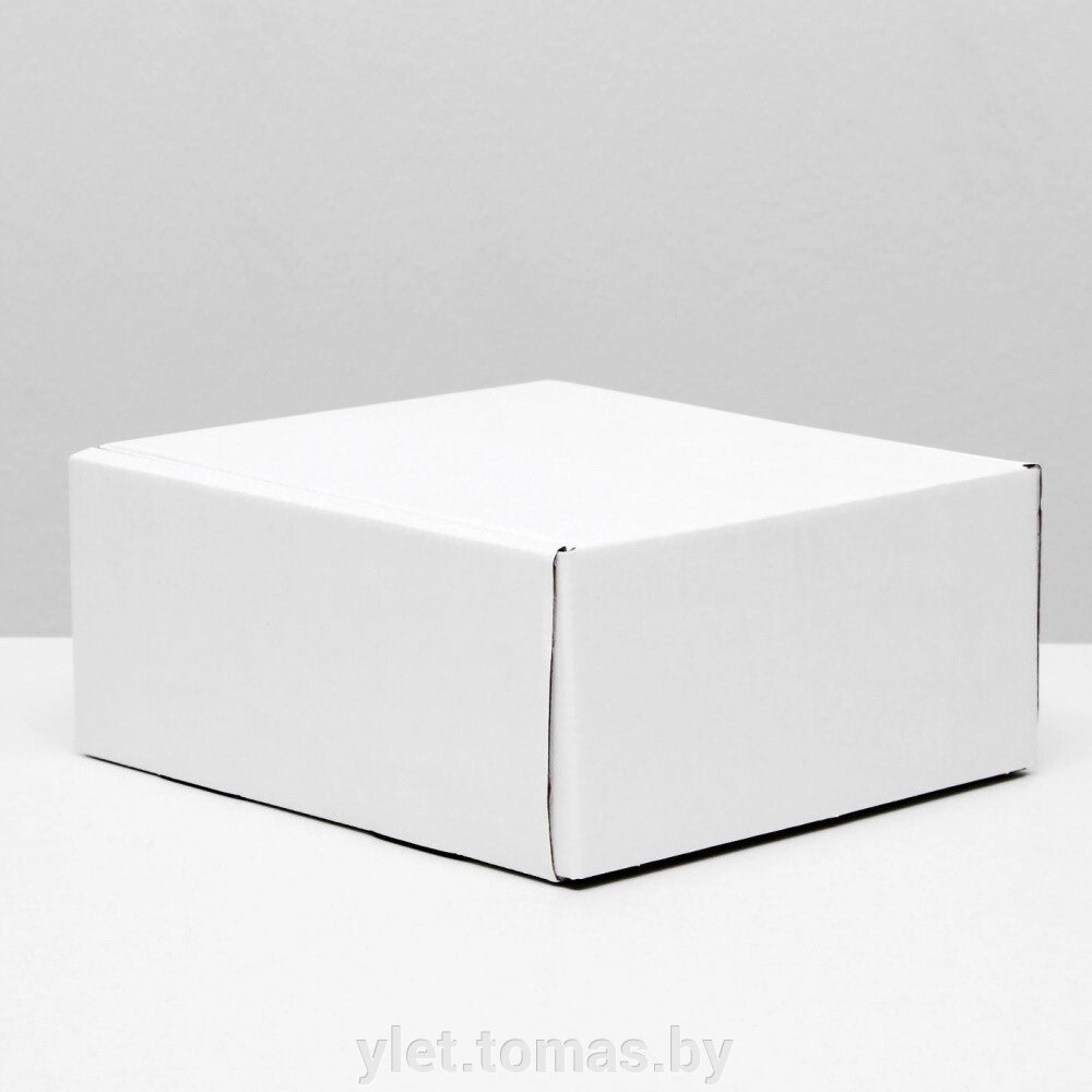 Коробка самосборная без окна 19 х 19 х 9 см белая от компании Интернет-магазин Ylet - фото 1