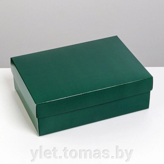 Коробка складная Изумрудная 21 х 15 х 7 см от компании Интернет-магазин Ylet - фото 1