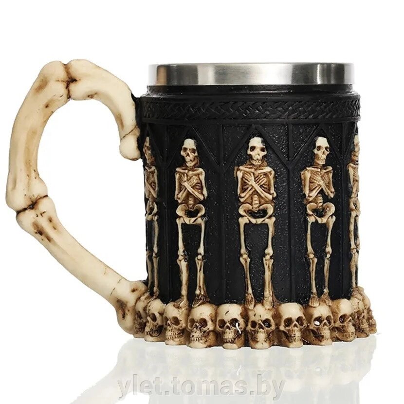 Кружка металлическая Скелет №4 от компании Интернет-магазин Ylet - фото 1