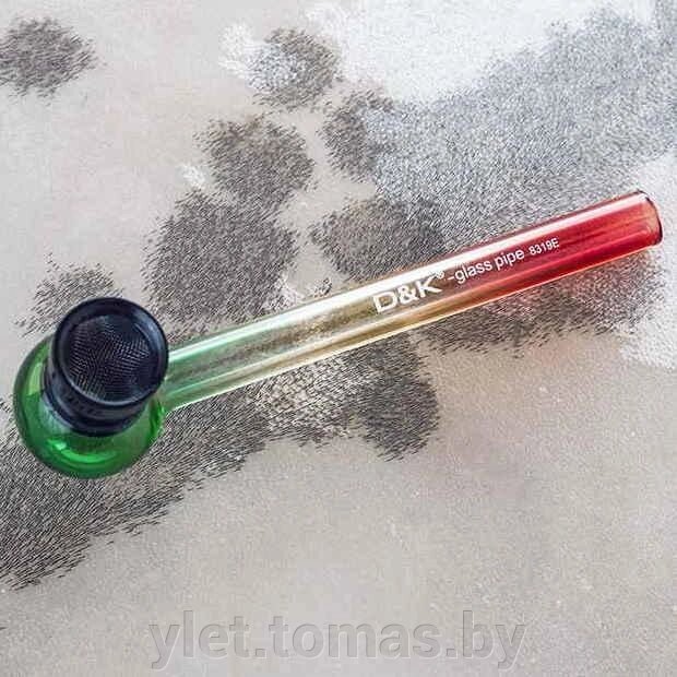 Курительный девайс стеклянный цветной с приемником и сеточками от компании Интернет-магазин Ylet - фото 1