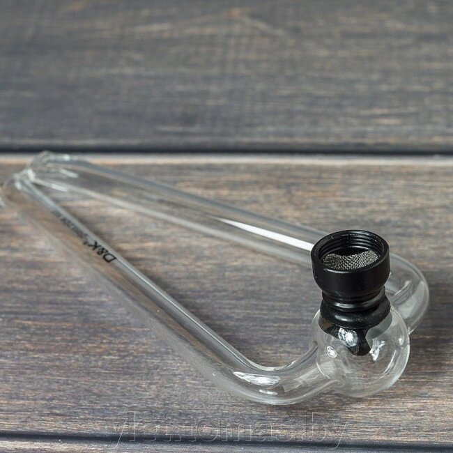 Курительный девайс стеклянный двойная трубка с приемником и сеточкой от компании Интернет-магазин Ylet - фото 1