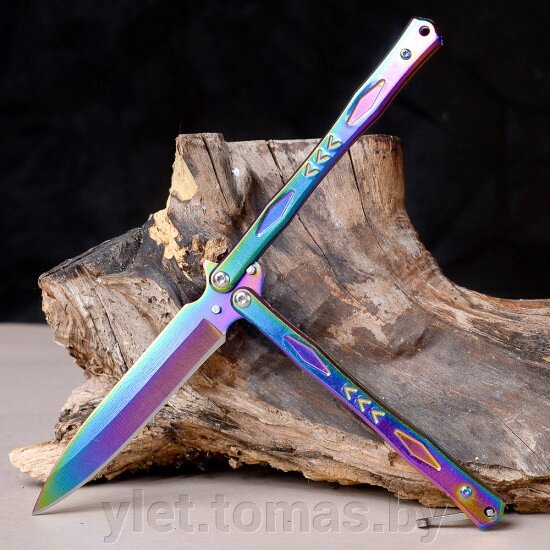 Нож бабочка Хамелеон Ромбы от компании Интернет-магазин Ylet - фото 1