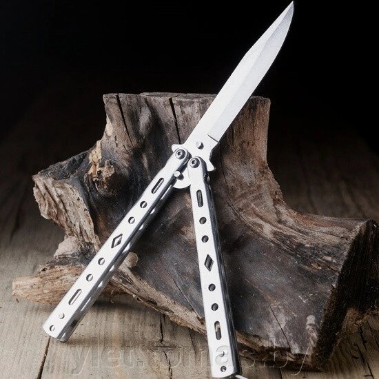 Нож Бабочка Серебро Ромб круг от компании Интернет-магазин Ylet - фото 1
