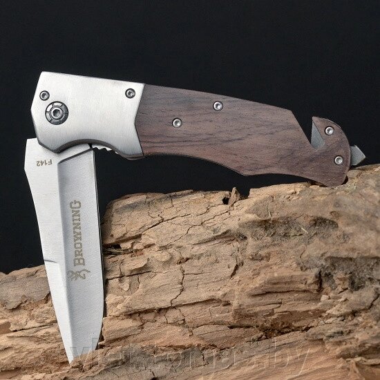Нож Browning F-142 металлический складной с открывашкой от компании Интернет-магазин Ylet - фото 1