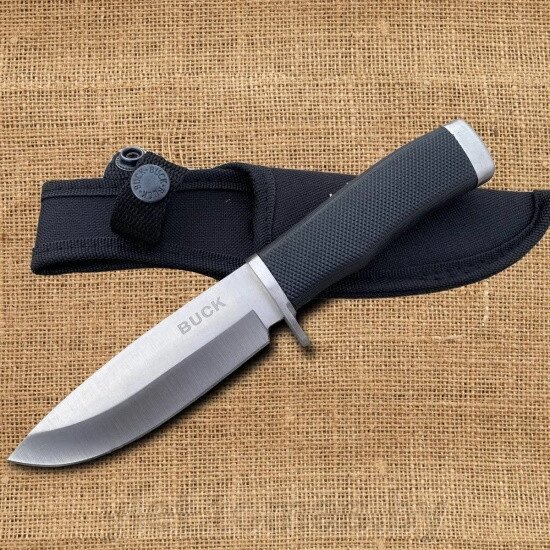 Нож фиксированный Buck в чехле Черный от компании Интернет-магазин Ylet - фото 1