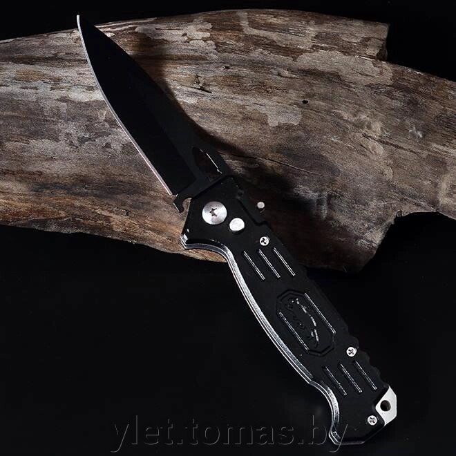 Нож металлический складной Черный (Лев) от компании Интернет-магазин Ylet - фото 1