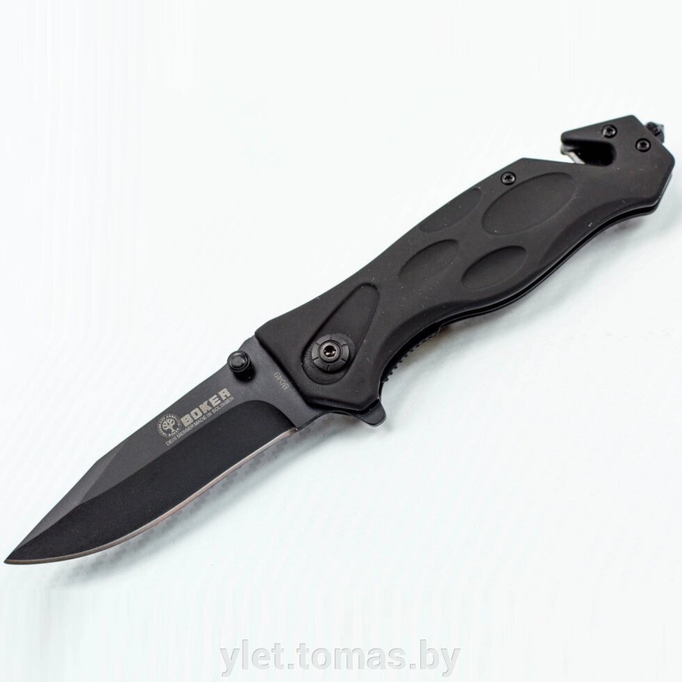 Нож складной Boker черный с открывашкой от компании Интернет-магазин Ylet - фото 1