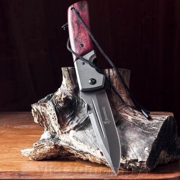 Нож складной механический Browning DA52 со шнурком от компании Интернет-магазин Ylet - фото 1
