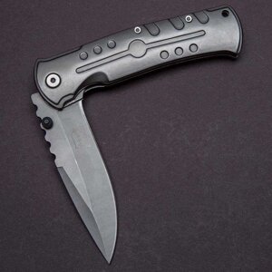 Нож складной механический Stainless серый матовый B006