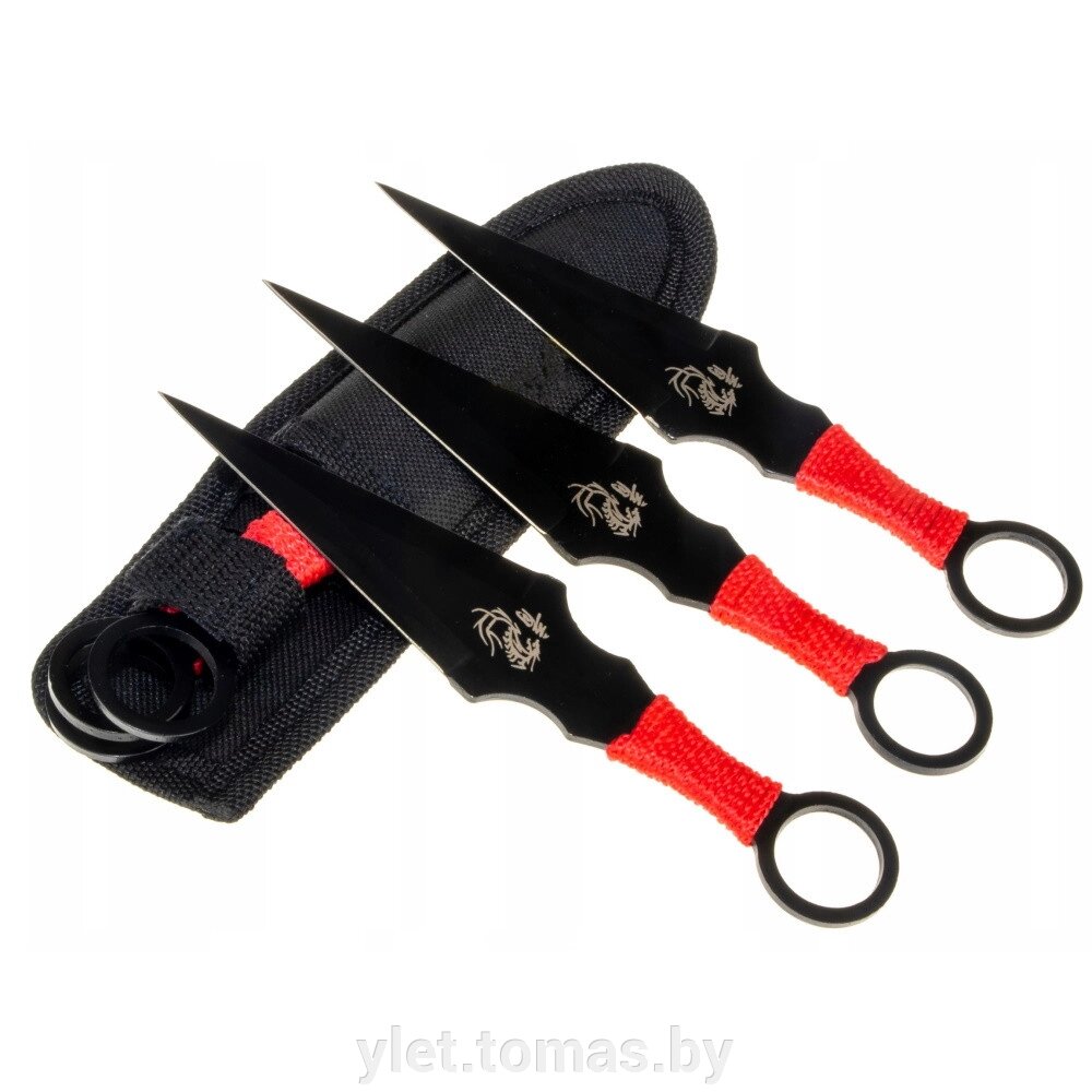 Ножи для метания, 3 шт Черные от компании Интернет-магазин Ylet - фото 1