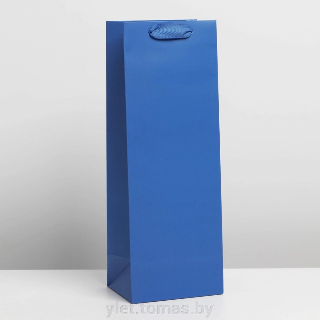 Пакет под бутылку Синий, 13 x 36 x 10 см от компании Интернет-магазин Ylet - фото 1