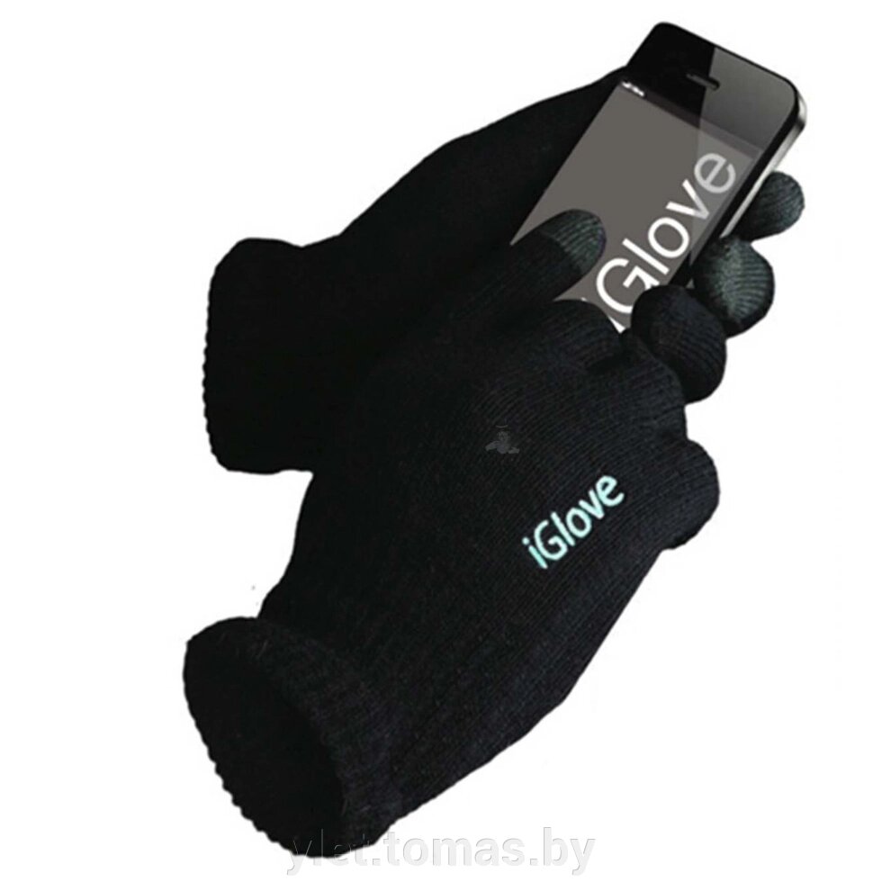 Перчатки iGloves для сенсорных экранов чёрные от компании Интернет-магазин Ylet - фото 1