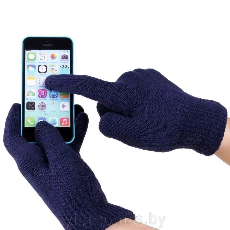 Перчатки iGloves для сенсорных экранов синие от компании Интернет-магазин Ylet - фото 1