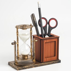 Песочные часы с карандашницей и фоторамкой Селин