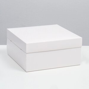 Коробка складная белая 25 х 25 х 12 см