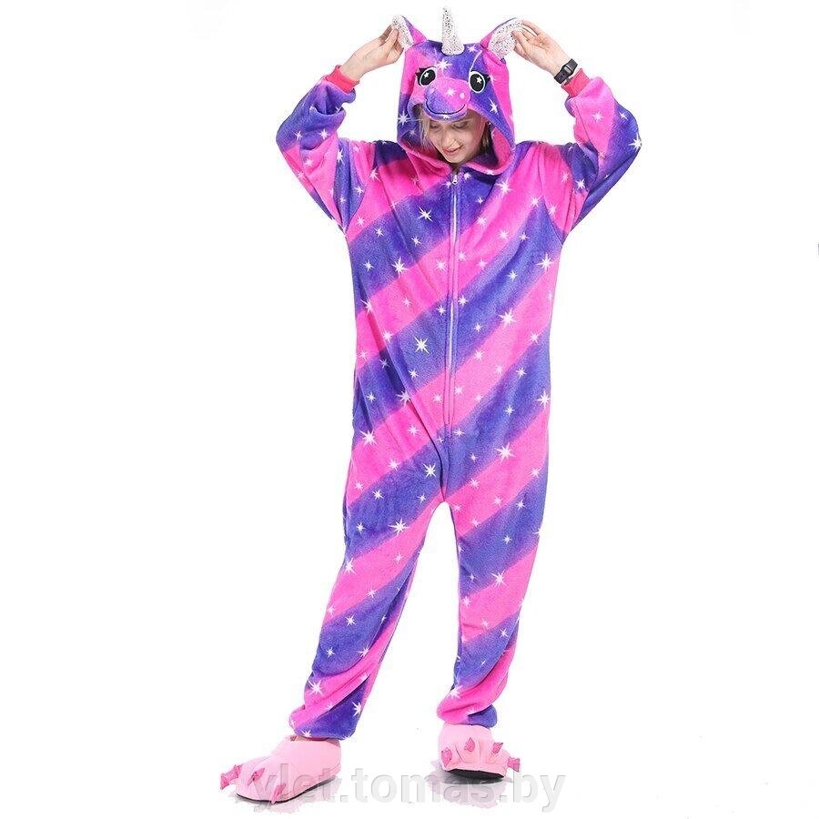 Пижама Кигуруми Единорог Галактический фиолетовый (рост 95-100  см) от компании Интернет-магазин Ylet - фото 1