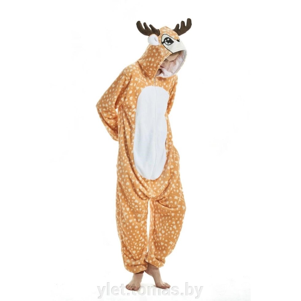 Пижама кигуруми Олененок (рост 95-100, 100-109,110-119 см) от компании Интернет-магазин Ylet - фото 1