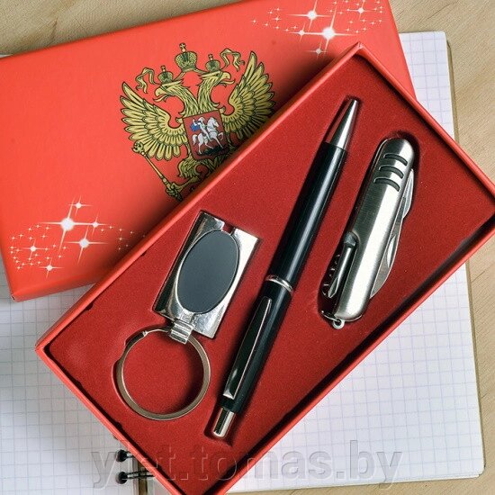 Подарочный Набор 3 в 1. Ручка, брелок, нож. D-1 от компании Интернет-магазин Ylet - фото 1
