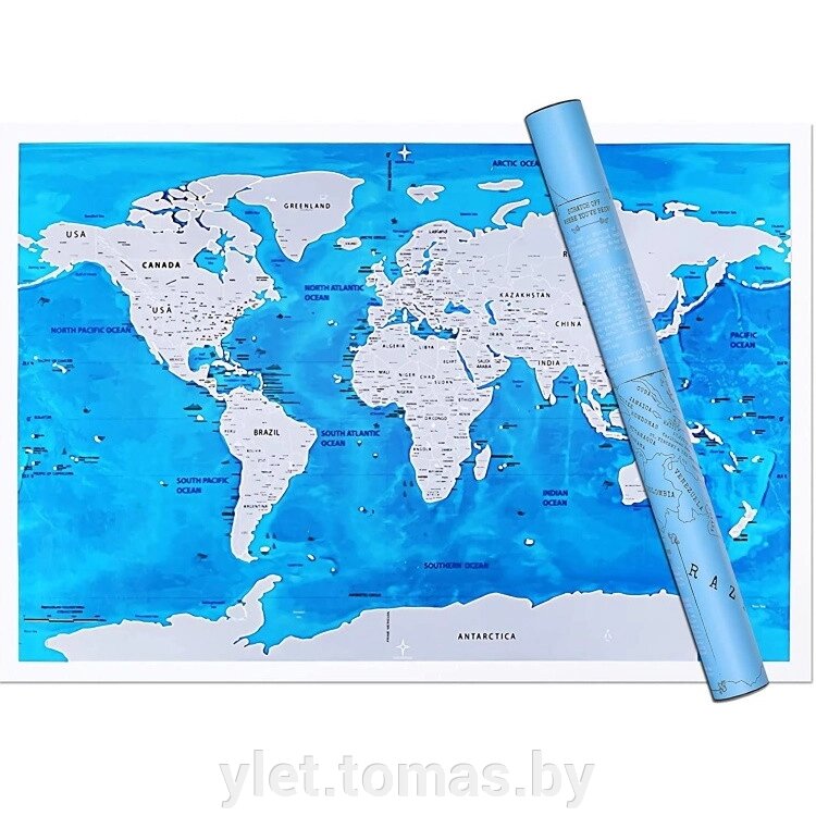 Скретч карта Путешествуй на английском языке от компании Интернет-магазин Ylet - фото 1