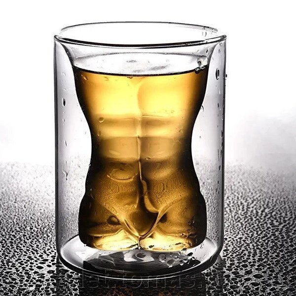 Стеклянный стакан Мужское тело от компании Интернет-магазин Ylet - фото 1