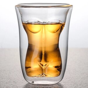 Стеклянный стакан Женское тело