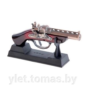 Сувенирное оружие, пистолет - зажигалка пьезо, дуло резное от компании Интернет-магазин Ylet - фото 1