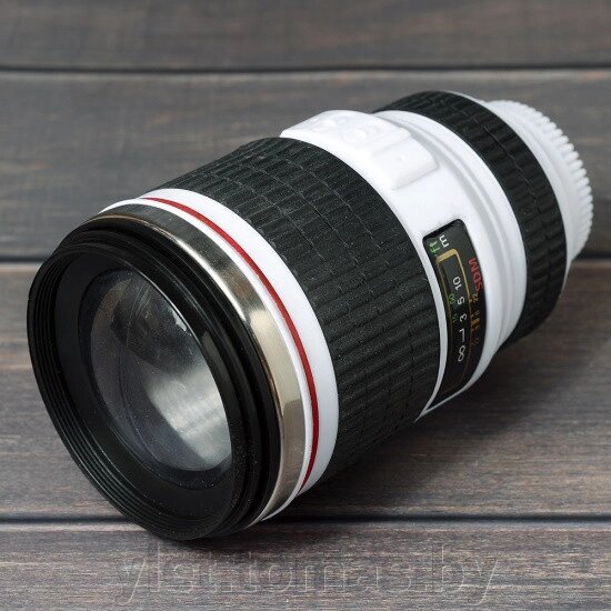 Термокружка объектив c линзой Lens Cup Белая 300 мл от компании Интернет-магазин Ylet - фото 1